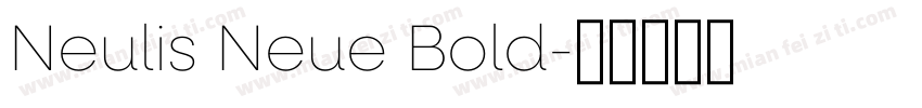 Neulis Neue Bold字体转换
